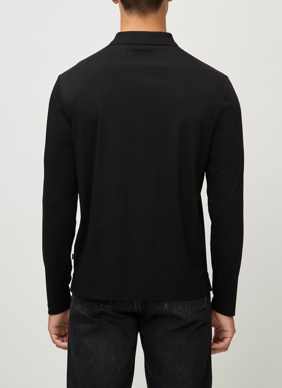 Poloshirt Black Frontansicht