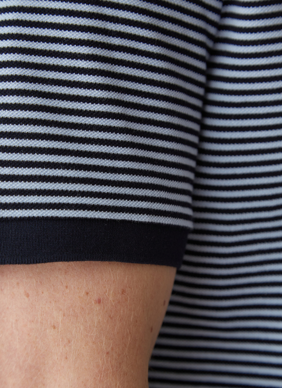 Poloshirt, Knopf 1/2 Arm Water Blue Frontansicht