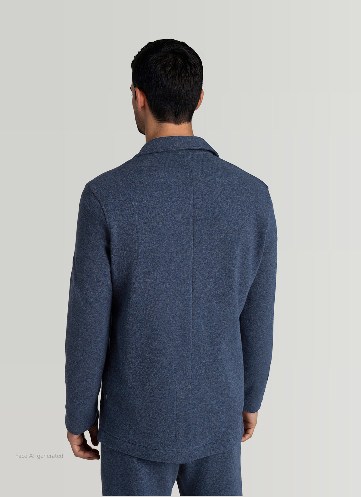 Strick Blazer, Nimes Blue Rückansicht