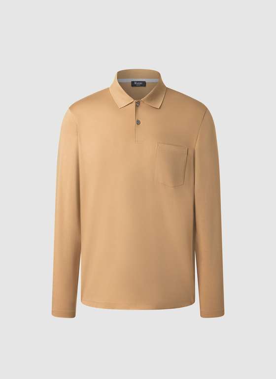 Poloshirt 1/1 Arm Pumpkin Spice Frontansicht