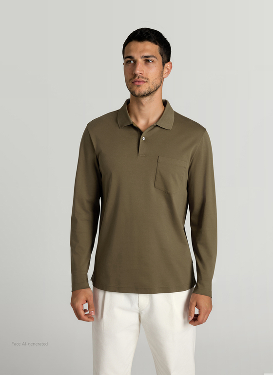 Poloshirt 1/1 Arm Fresh Herbs Frontansicht