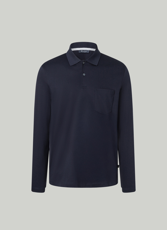 Poloshirt 1/1 Arm Navy Frontansicht