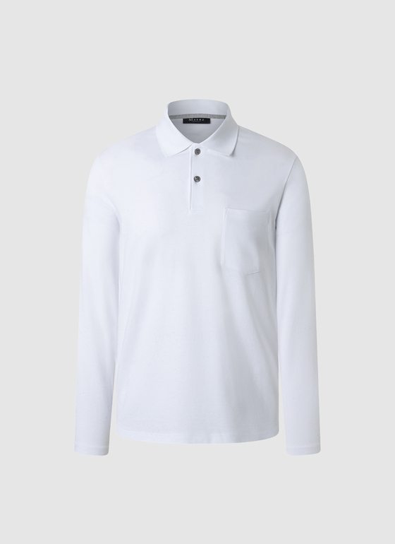 Poloshirt 1/1 Arm Pure White Frontansicht