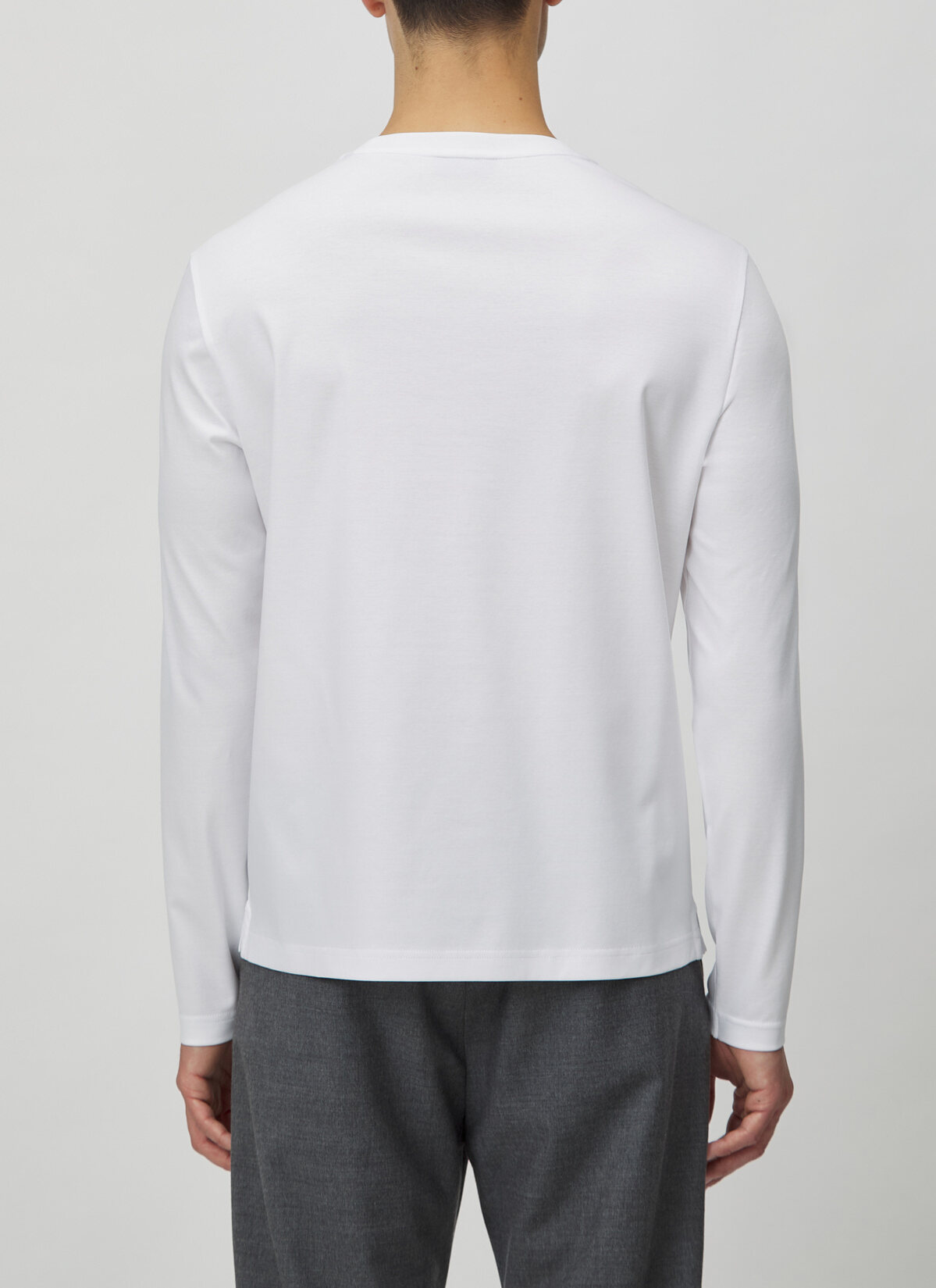 Longsleeve 1/1 Arm, Pure White Rückansicht