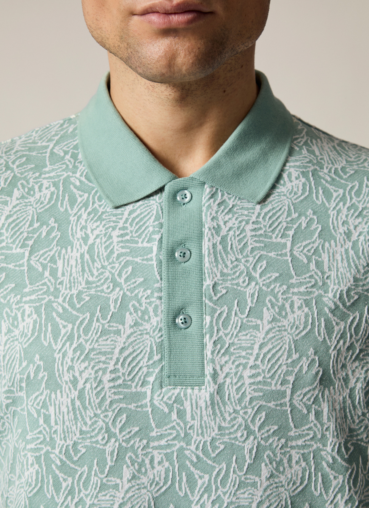 Shirt Polohemd, Iced Mint Detailansicht 1