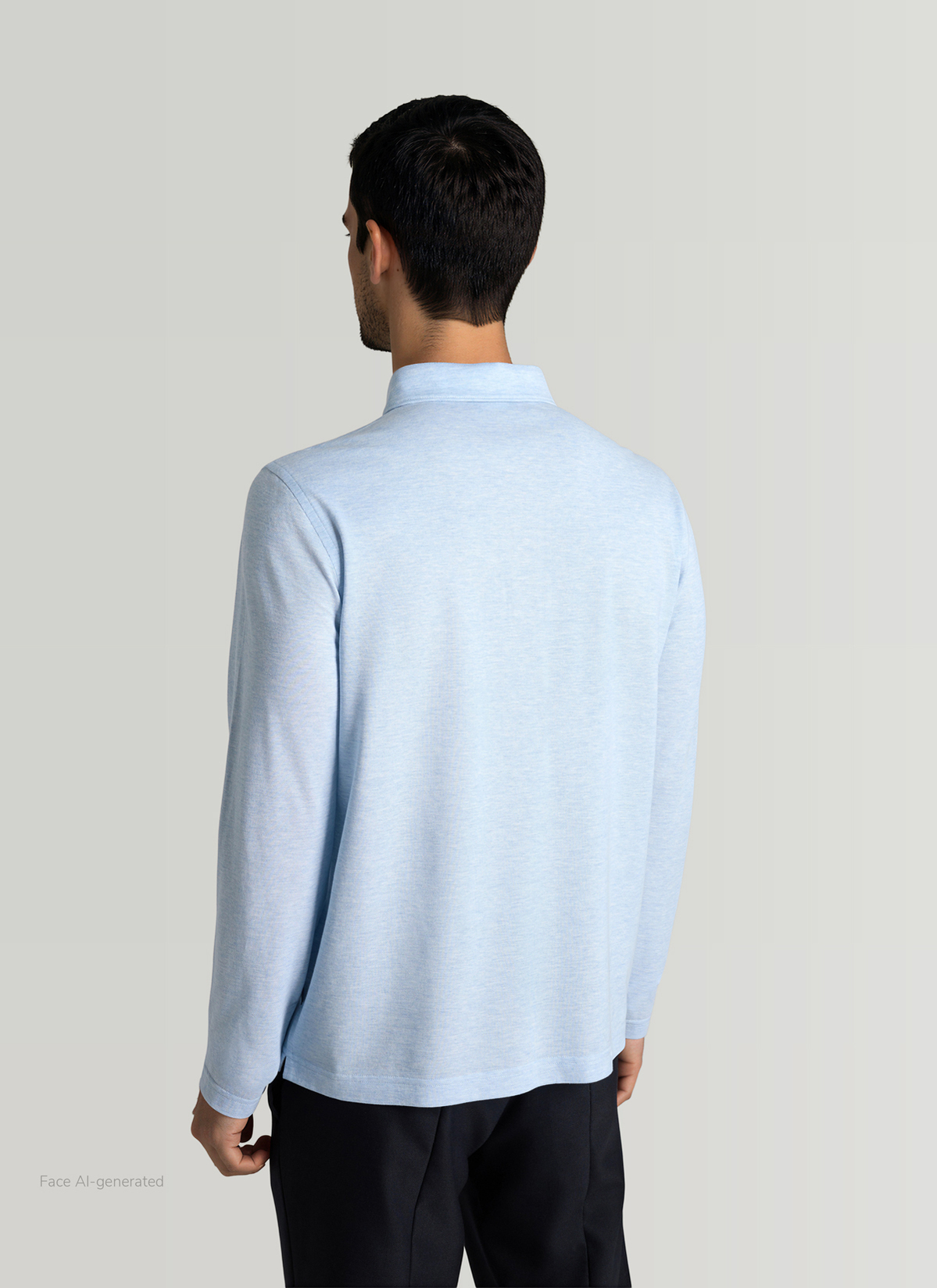 Shirt Polohemd, Polar Blue Rückansicht