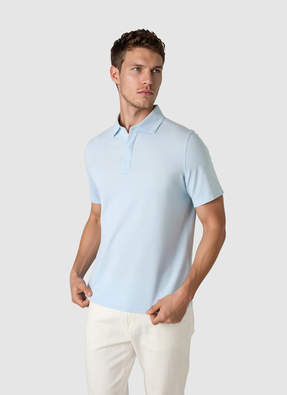 Poloshirt Bright Aqua Frontansicht