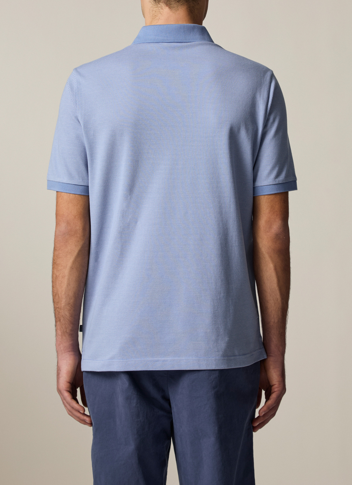 Poloshirt, Shades of Blue Rückansicht