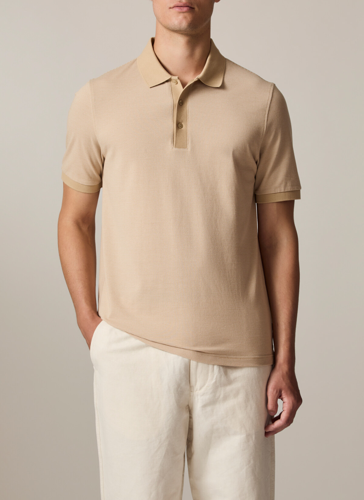 Poloshirt, Iced Coffee Frontansicht