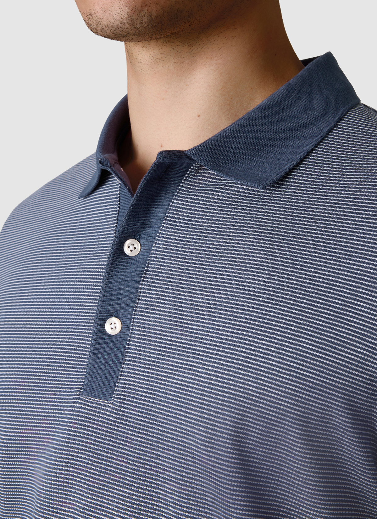 Poloshirt, Dawn Blue Detailansicht 1