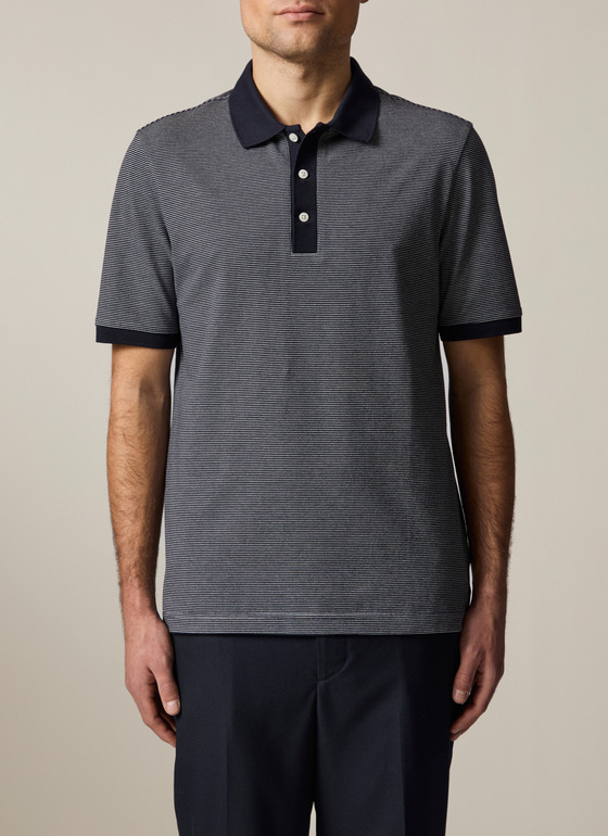 Poloshirt Marine Frontansicht