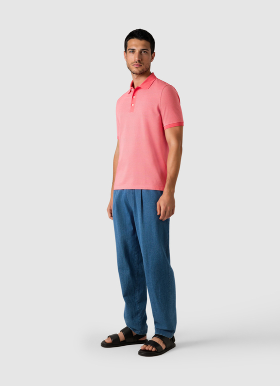 Poloshirt Shiny Flamingo Frontansicht