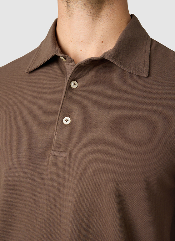 Poloshirt 1/1 Arm Nougat Frontansicht