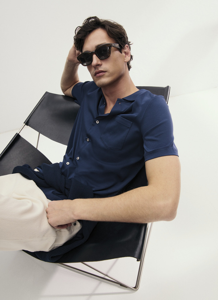 PoloshirtDawn Blue Frontansicht