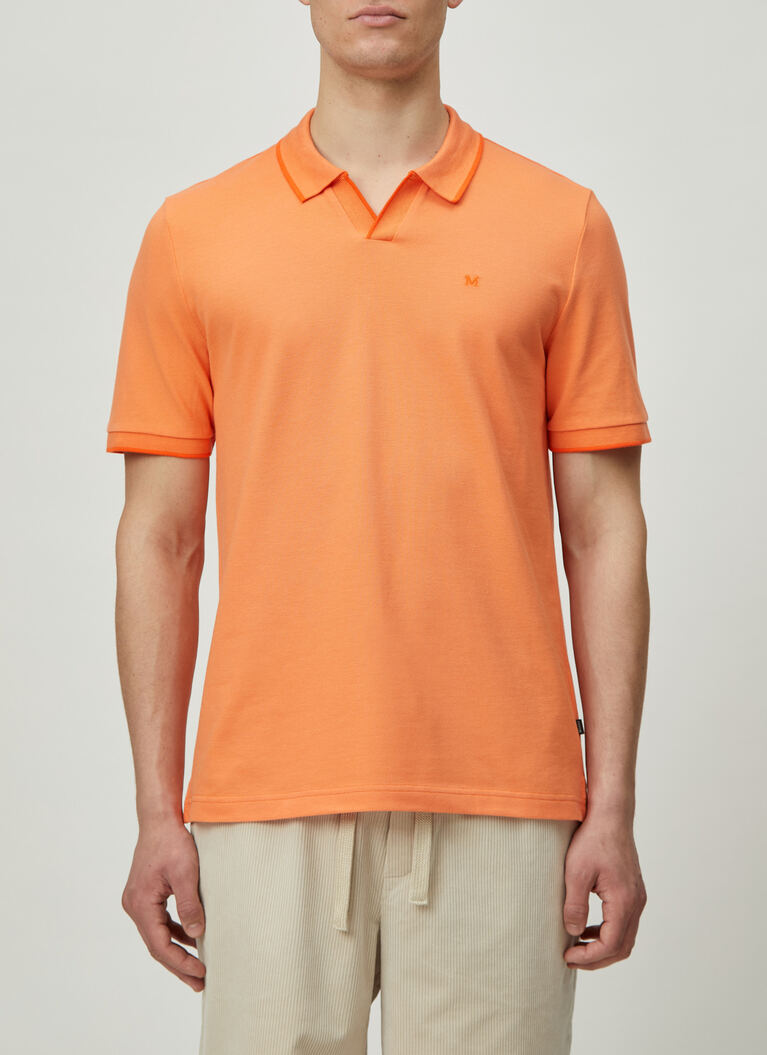 Poloshirt, Tangerine Frontansicht