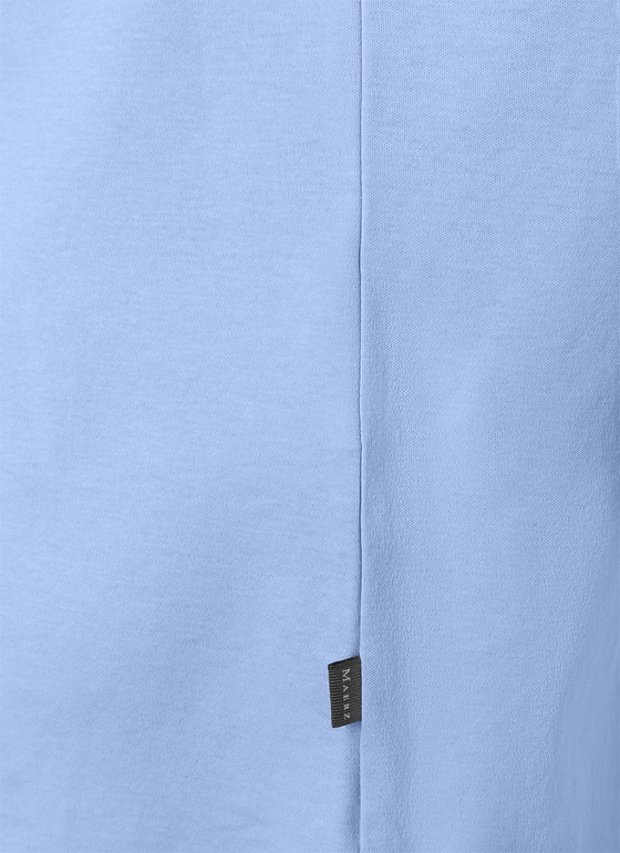 Poloshirt, Knopf 1/2 Arm Water Blue Frontansicht