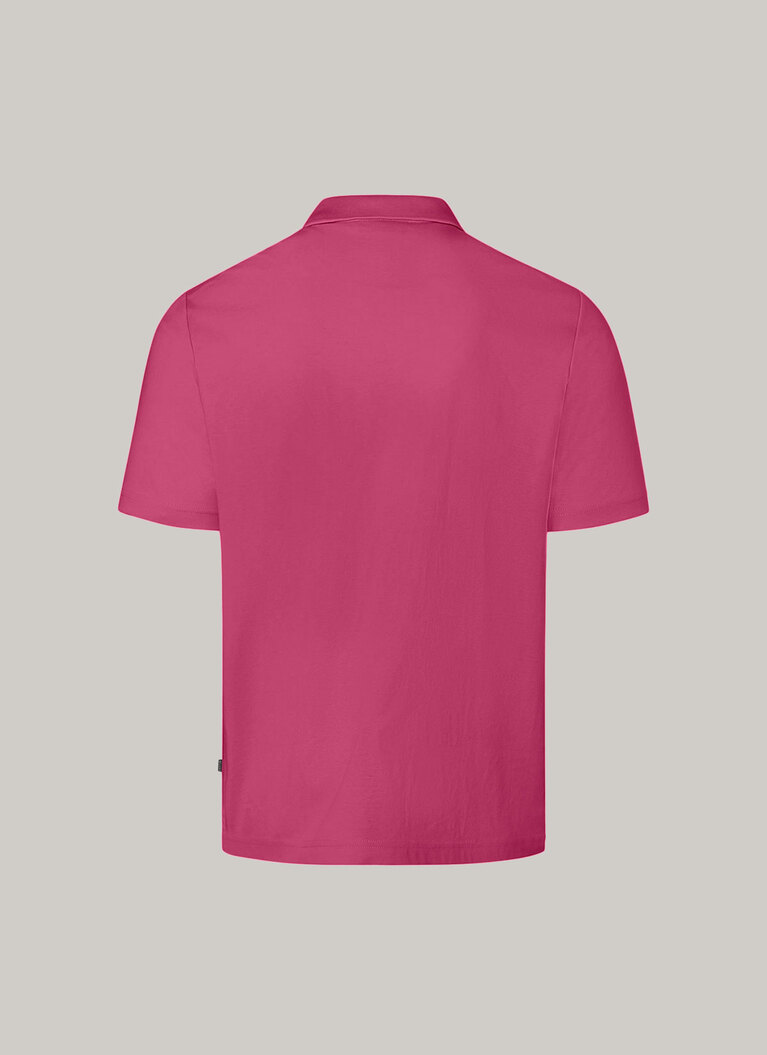 Poloshirt, Knopf 1/2 Arm, Warm Pink Rückansicht