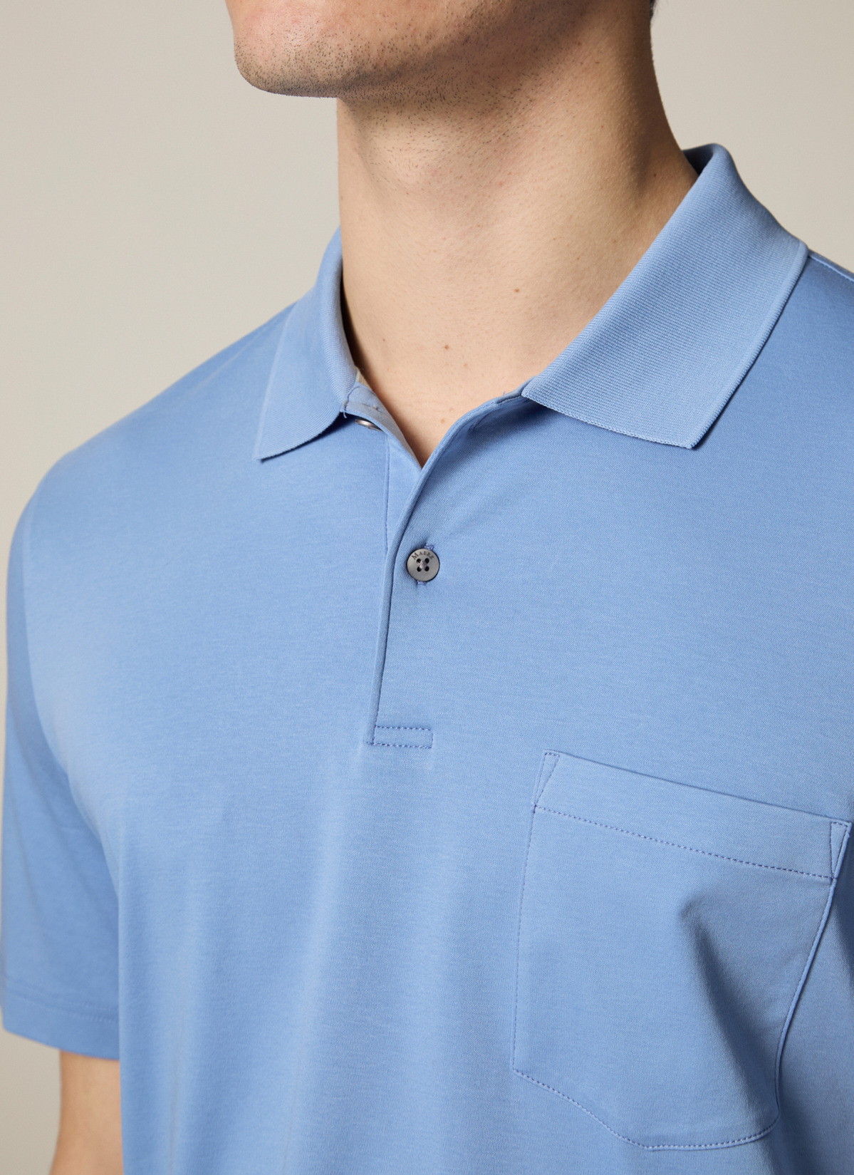 Poloshirt, Shades of Blue Detailansicht 2