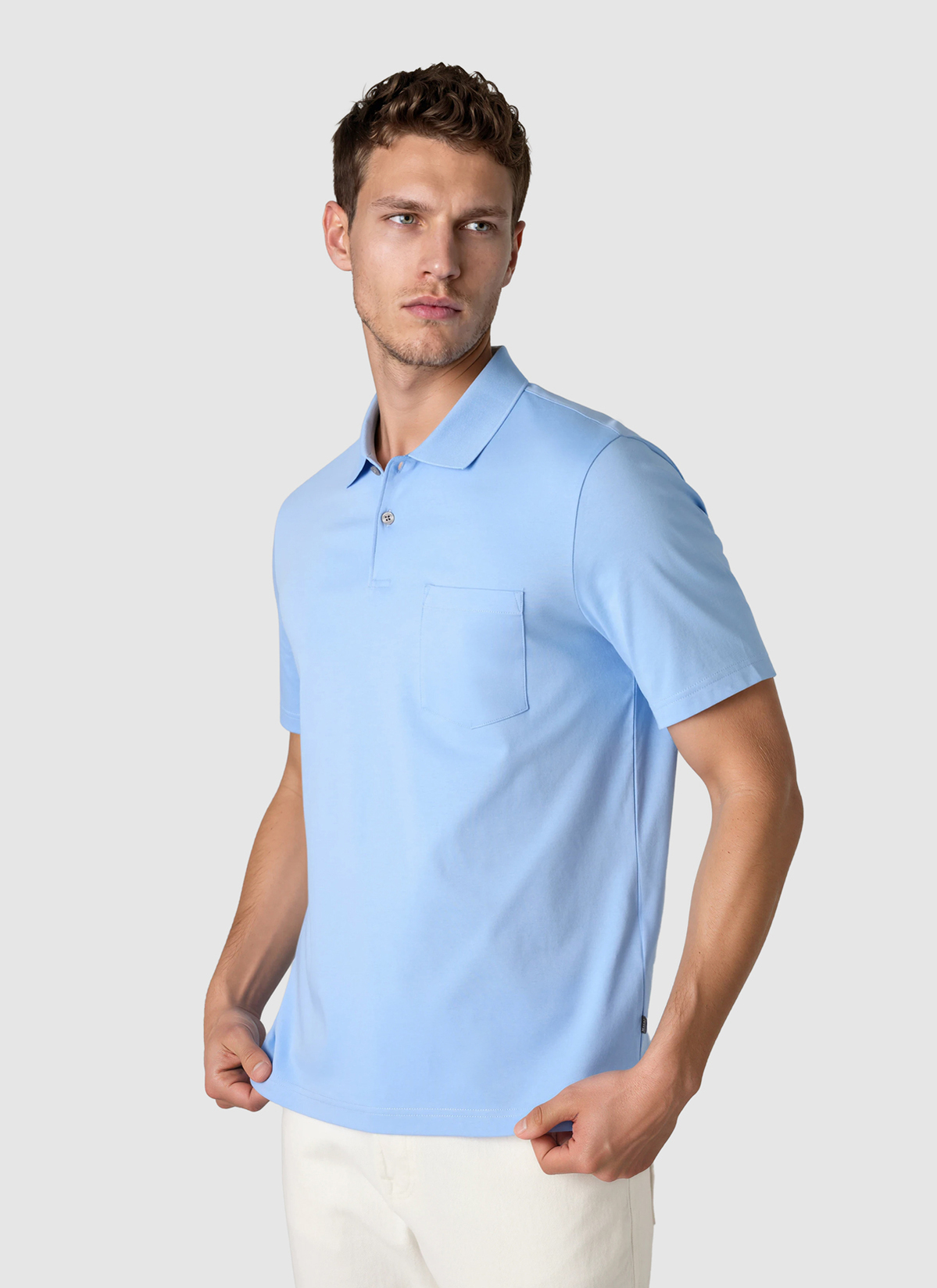 Poloshirt, Blue Sky Frontansicht