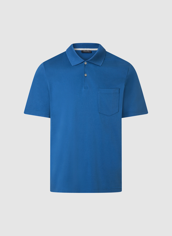 Poloshirt Medium Blue Frontansicht