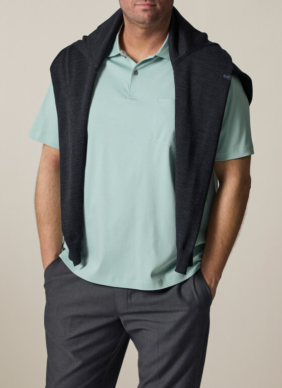 Poloshirt Iced Mint Frontansicht