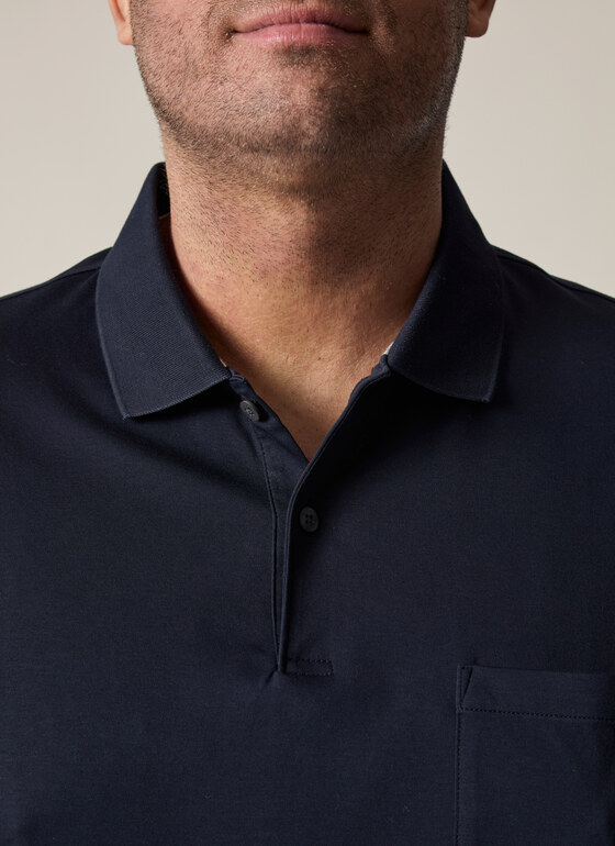 Poloshirt Navy Frontansicht