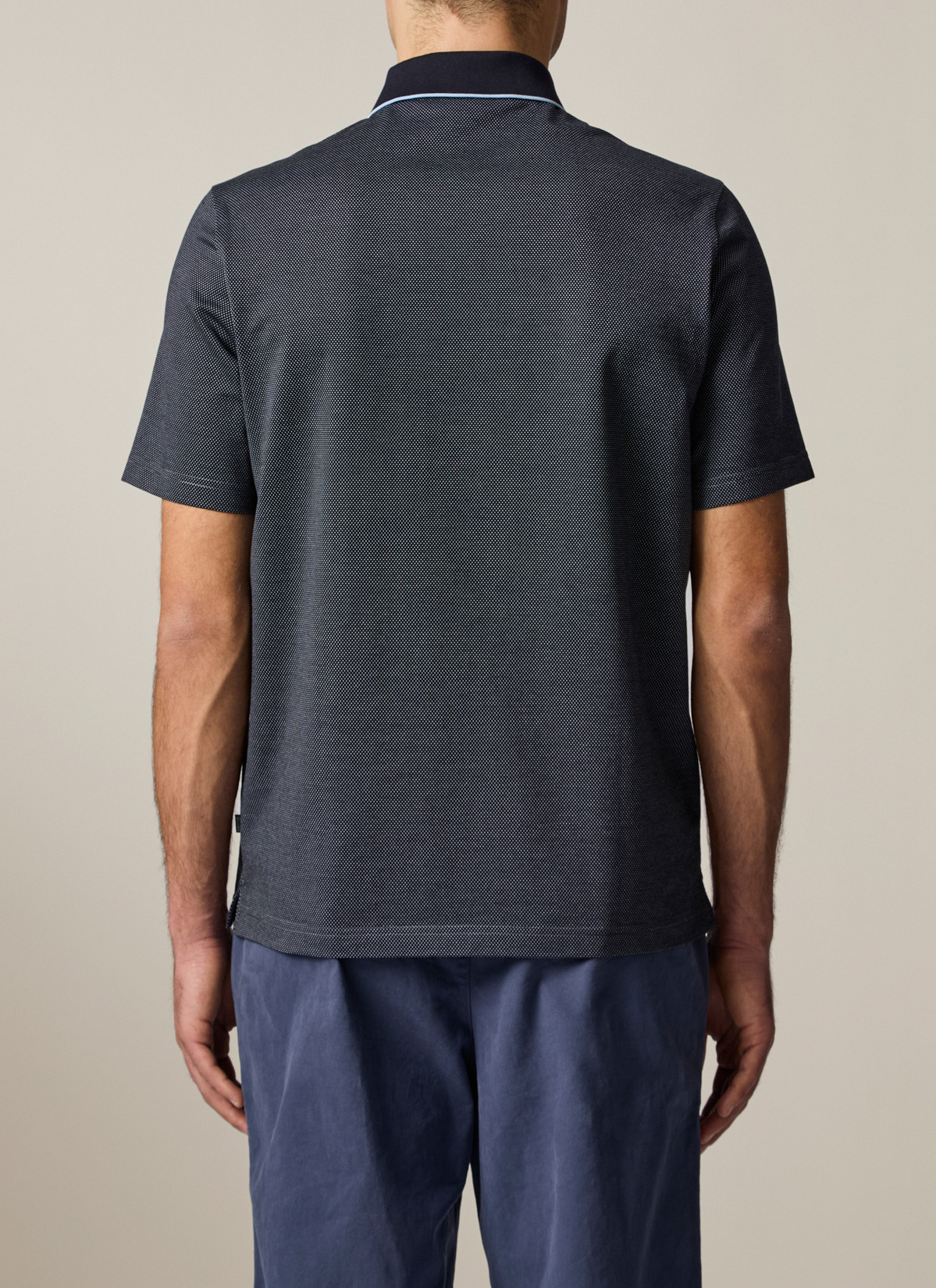 Poloshirt, Navy Rückansicht