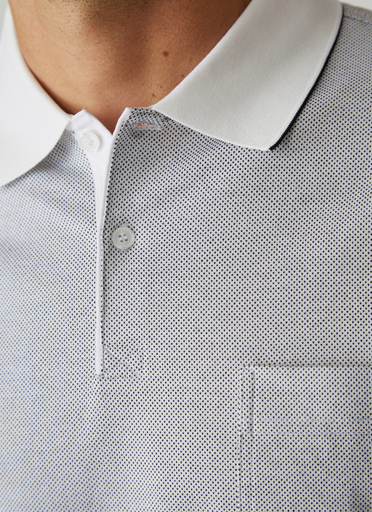 Shirt Polohemd, Knopf 1/2 Arm, Pure White Detailansicht 2