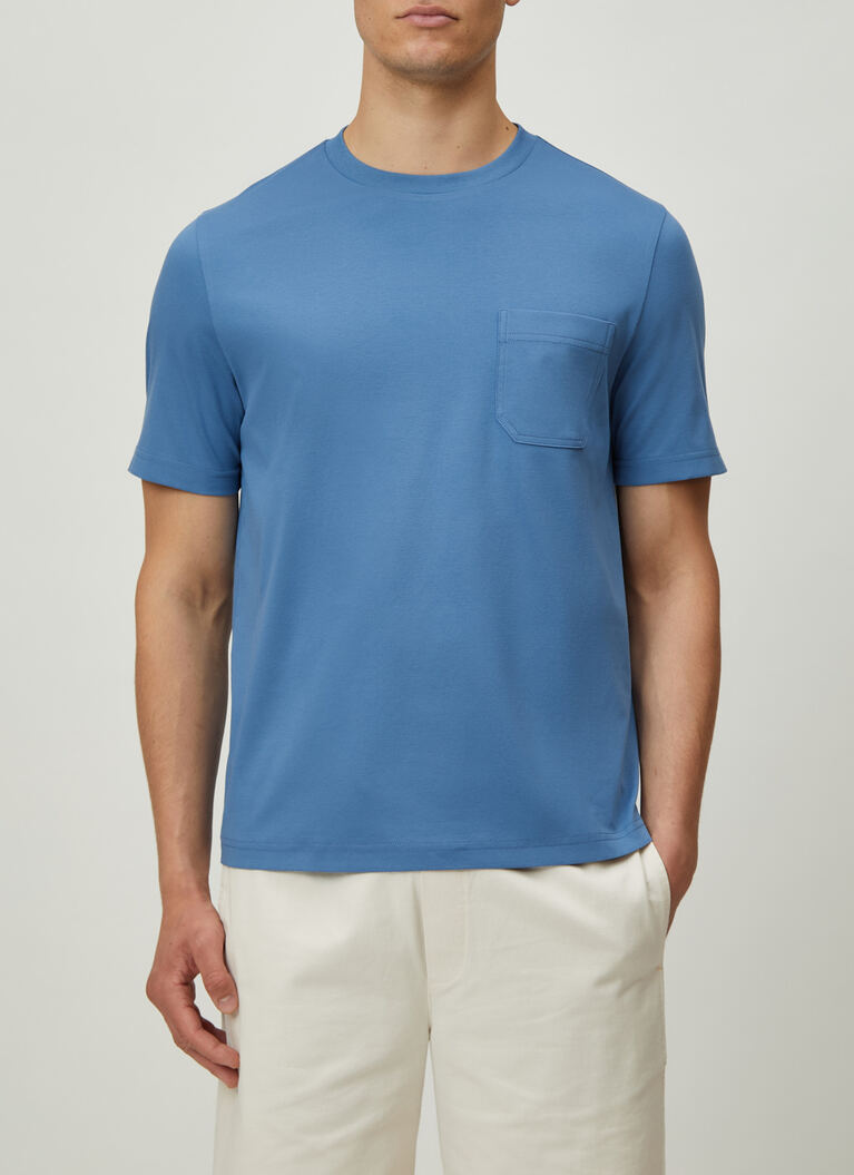 T-Shirt Rundhals 1/2 Arm, Blue Grape Frontansicht