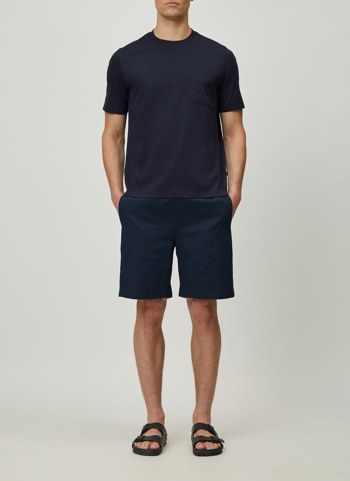 T-Shirt Rundhals 1/2 Arm, Navy Detailansicht 2