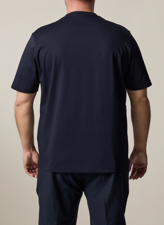 T-Shirt Rundhals 1/2 Arm Navy Frontansicht