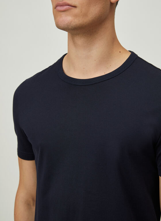 T-Shirt Rundhals 1/2 Arm Navy Frontansicht