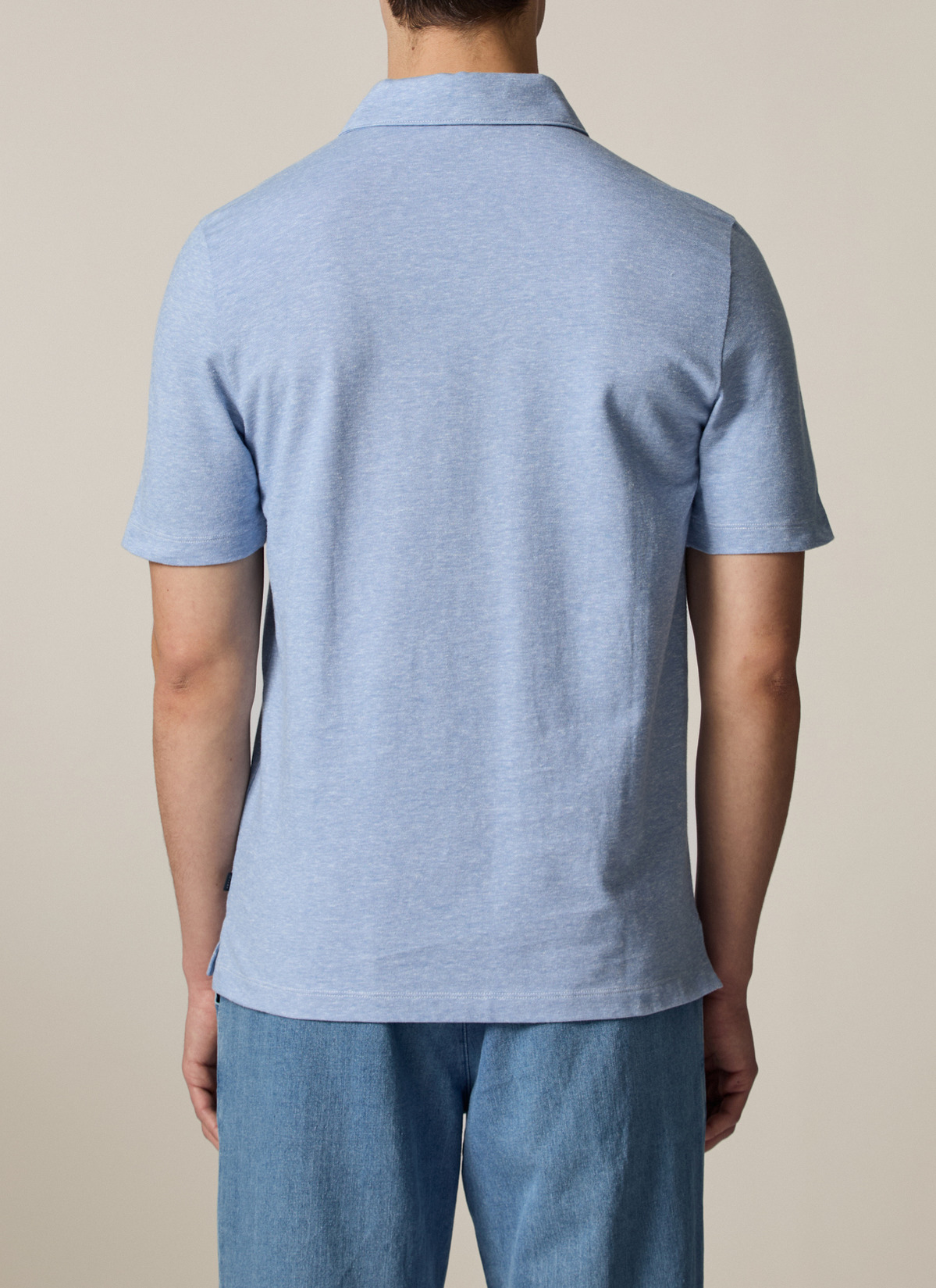 Poloshirt, Shades of Blue Rückansicht
