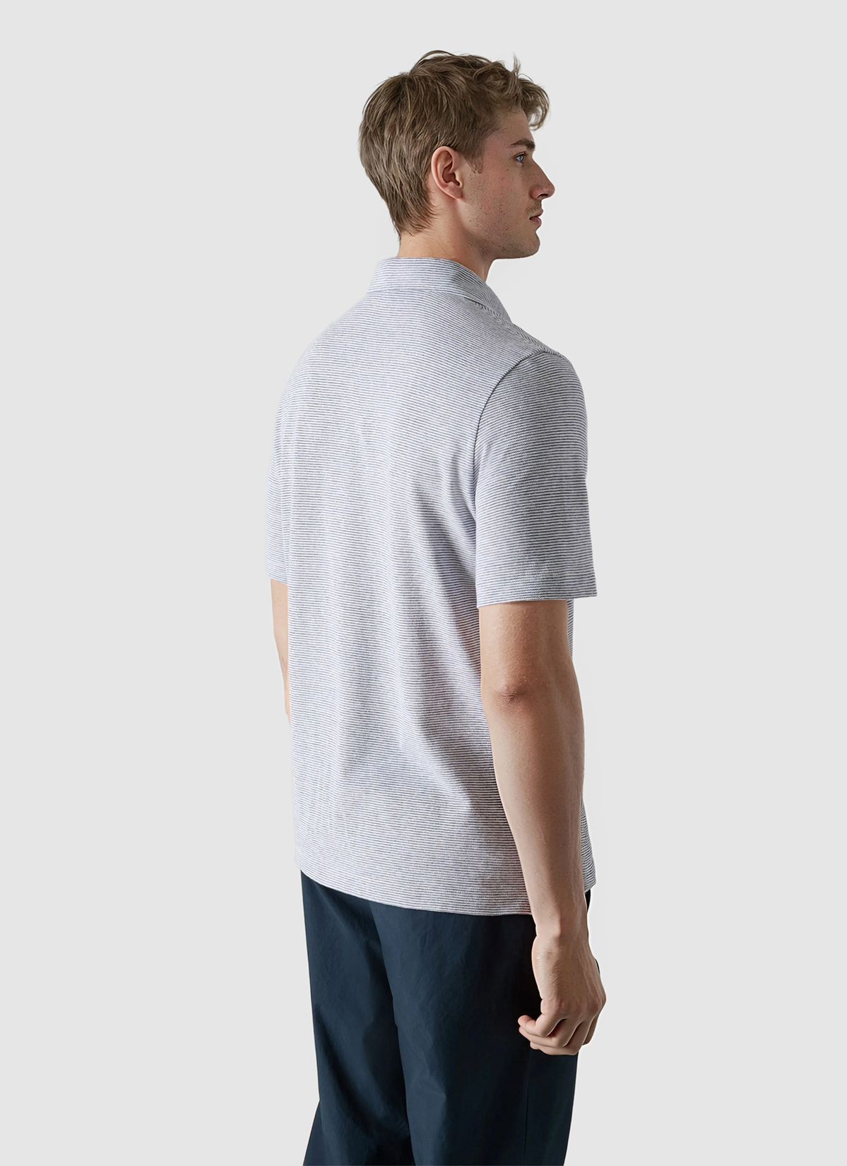 Poloshirt, Navy Rückansicht