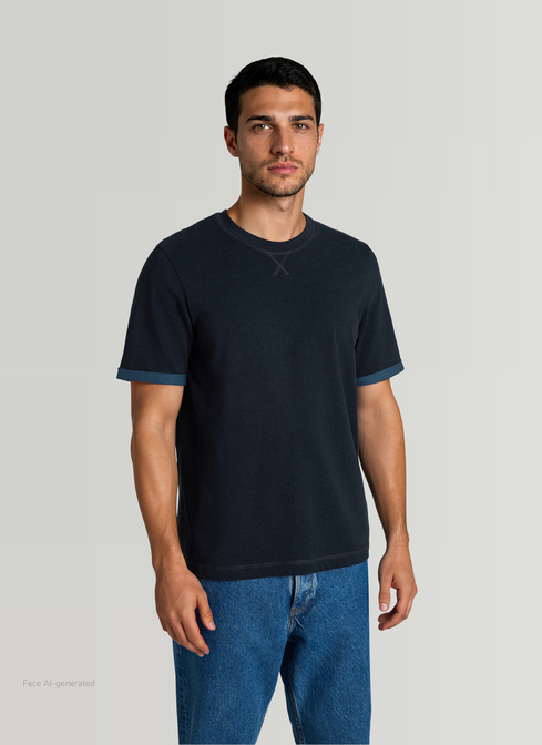T-Shirt Rundhals 1/2 Arm width=