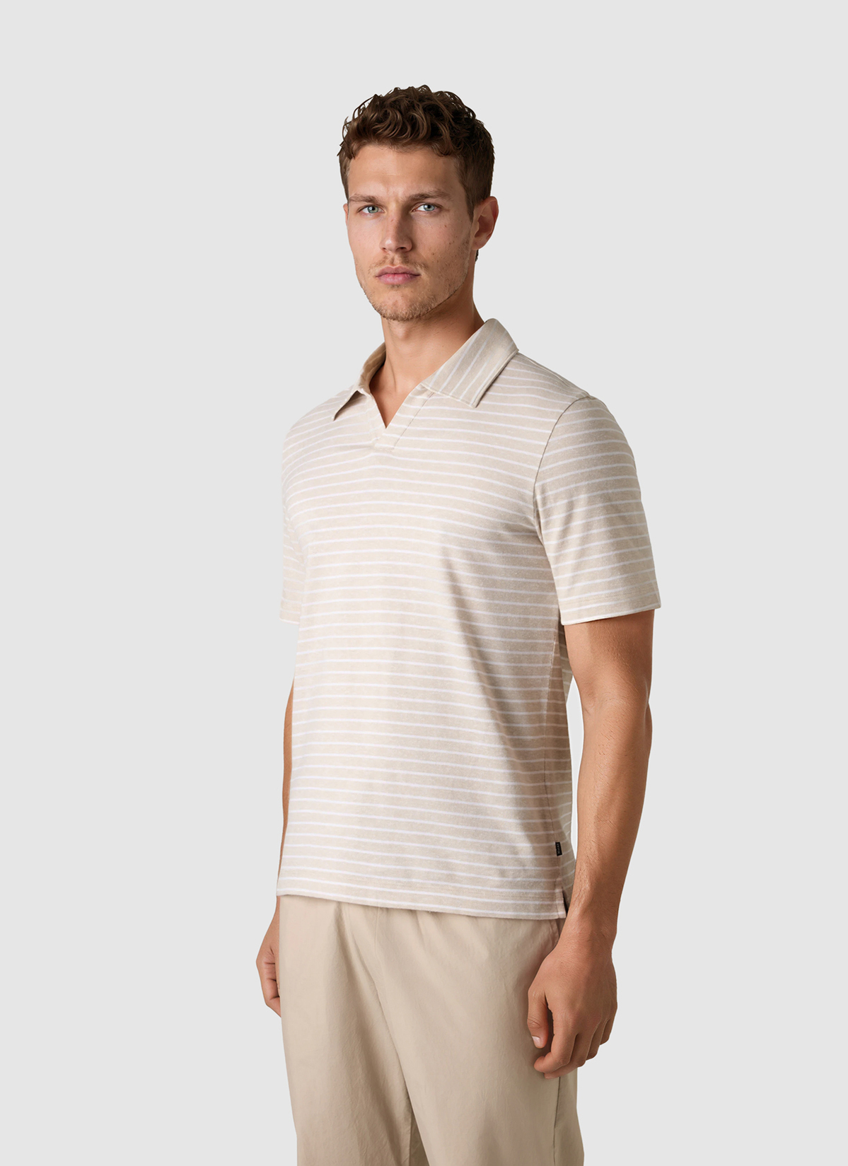 Poloshirt, Light Almond Detailansicht 2