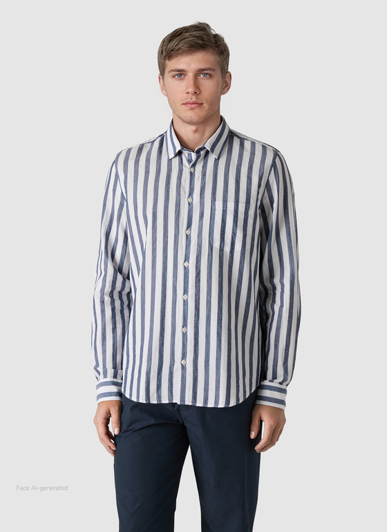 Hemd 1/1 Arm Dawn Blue Frontansicht