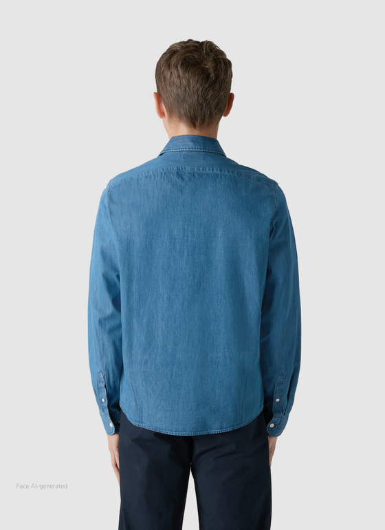 Hemd 1/1 Arm Dawn Blue Frontansicht