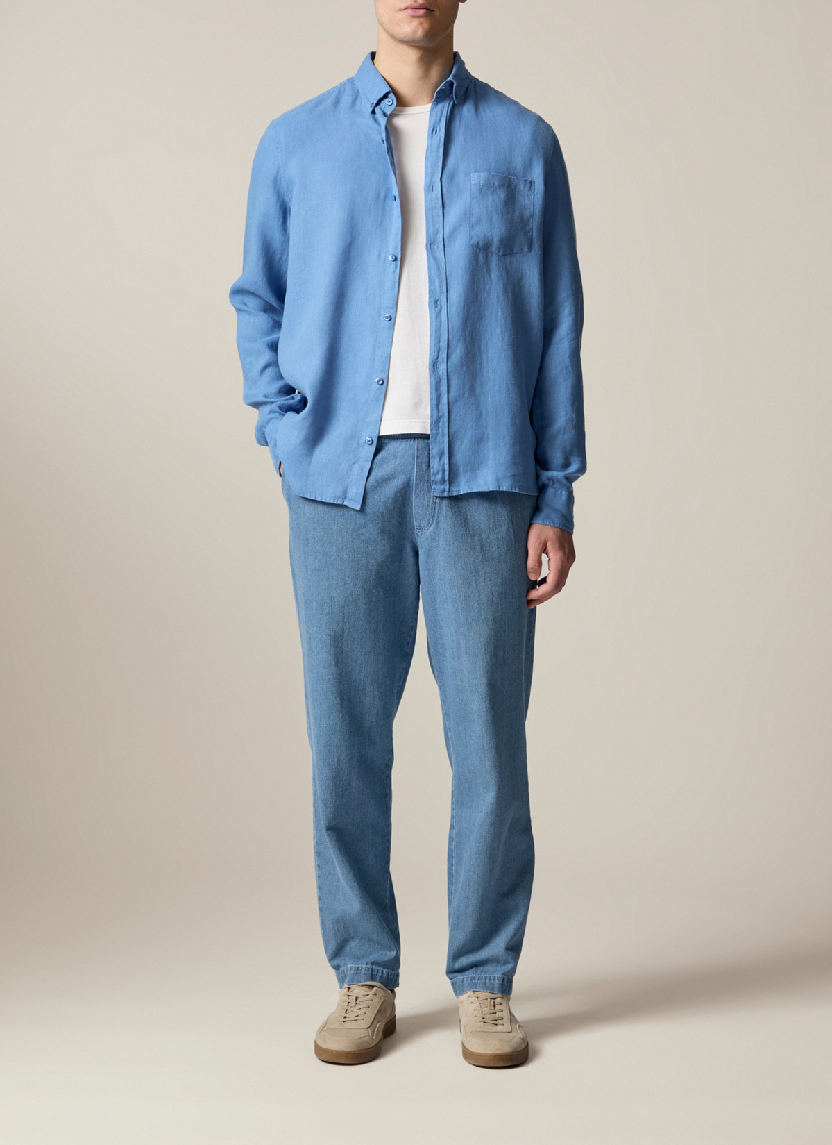 Hemd 1/1 Arm, Shades of Blue Detailansicht 2