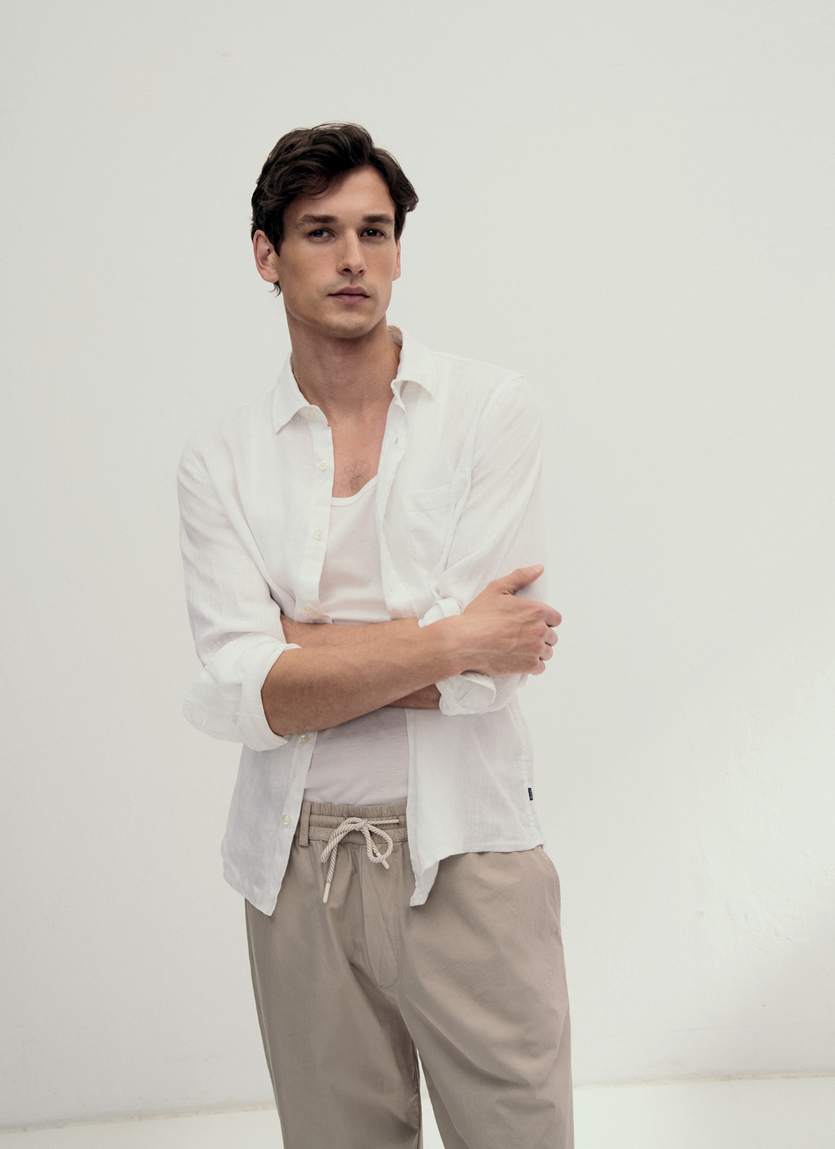 Hemd 1/1 Arm, Pure White Frontansicht