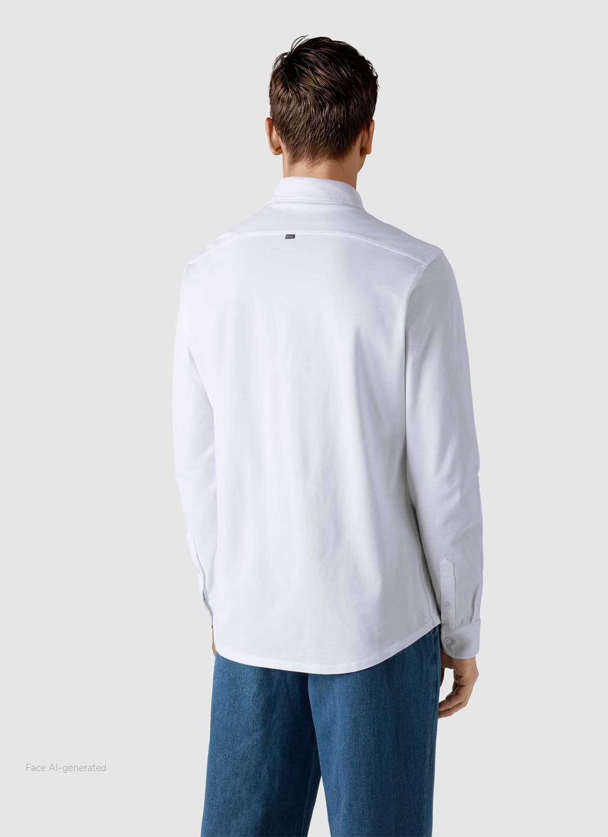 Hemd 1/1 Arm, Pure White Rückansicht