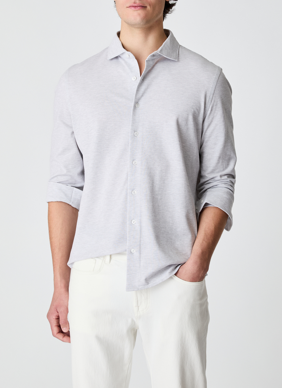 Hemd 1/1 Arm, Mercury Grey Detailansicht 1