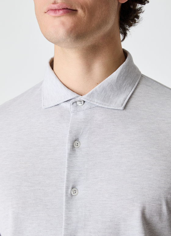 Hemd 1/1 Arm Mercury Grey Frontansicht