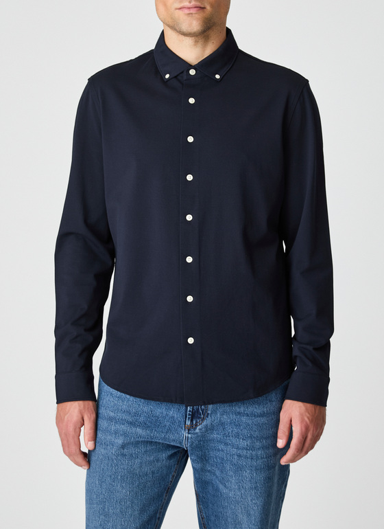Hemd 1/1 Arm Navy Frontansicht