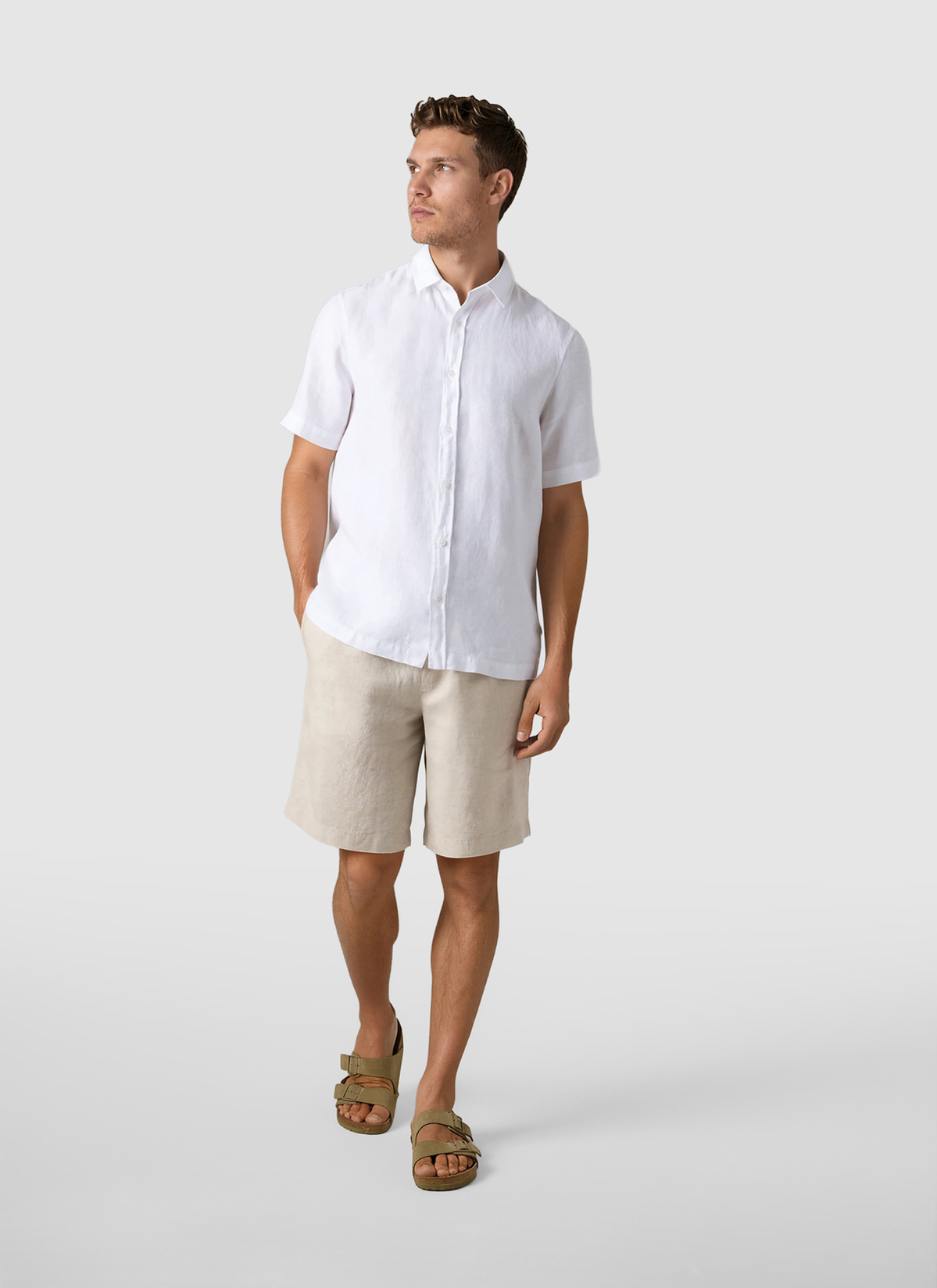 Hemd 1/2 Arm, Pure White Detailansicht 2