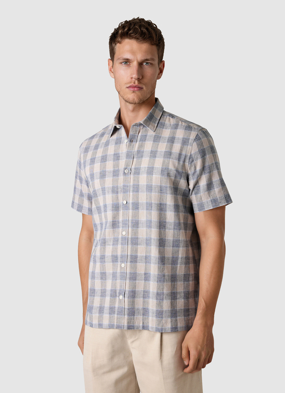 Hemd 1/2 Arm Light Almond Frontansicht