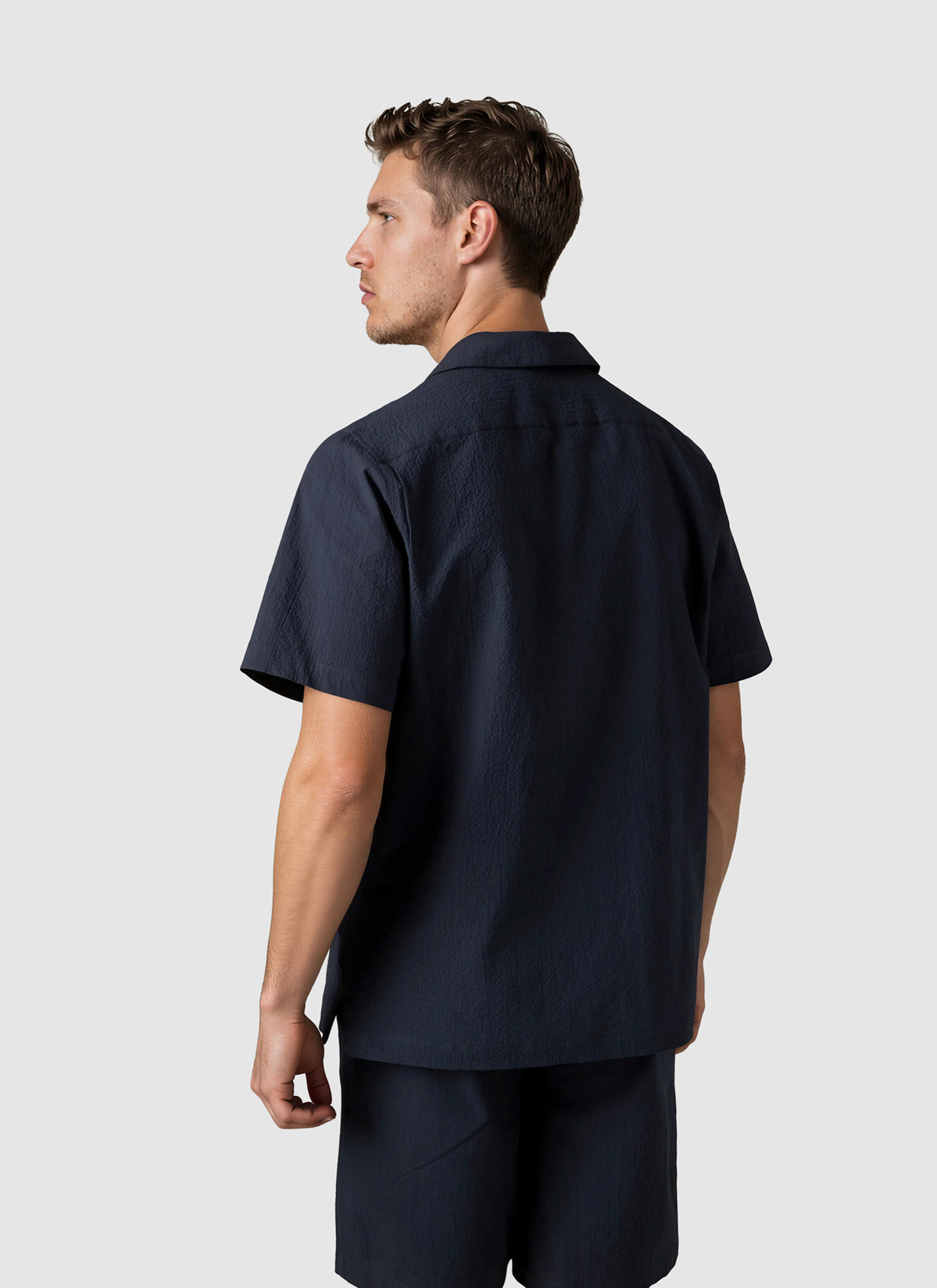 Hemd 1/2 Arm, Navy Rückansicht