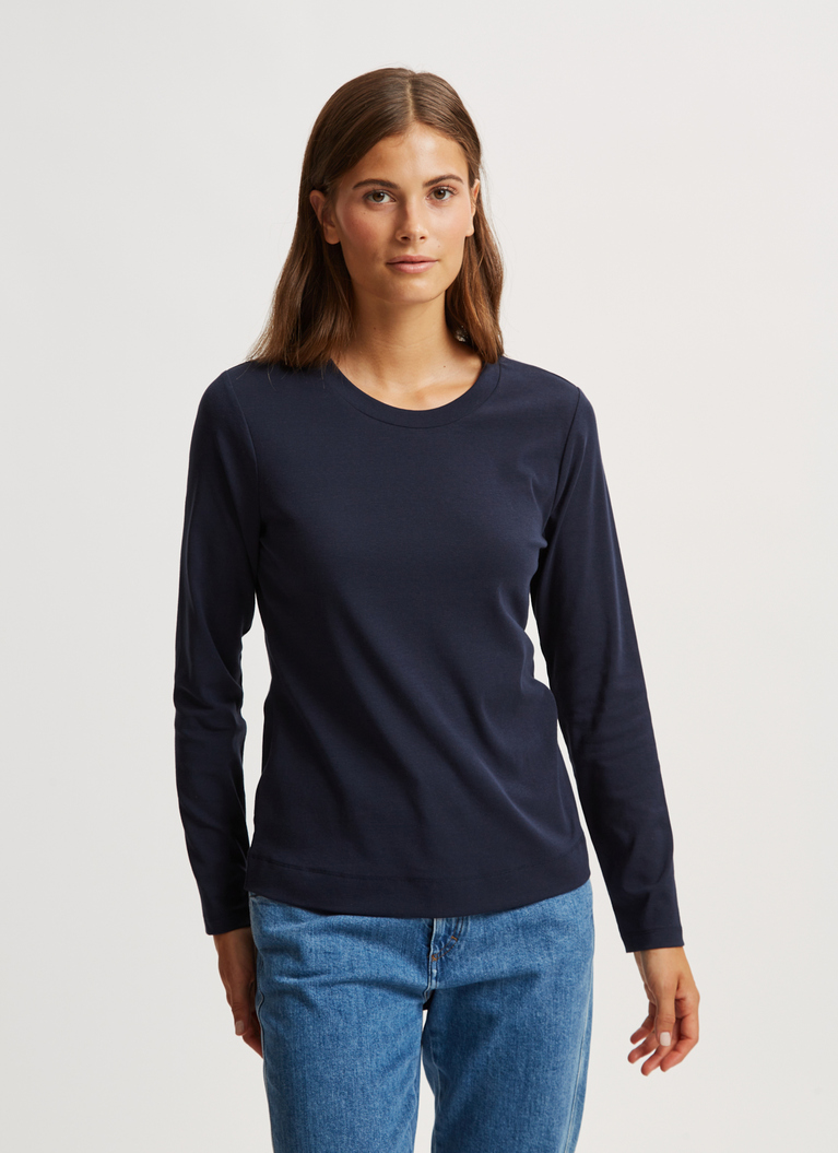 Longsleeve 1/1 Arm, Navy Frontansicht