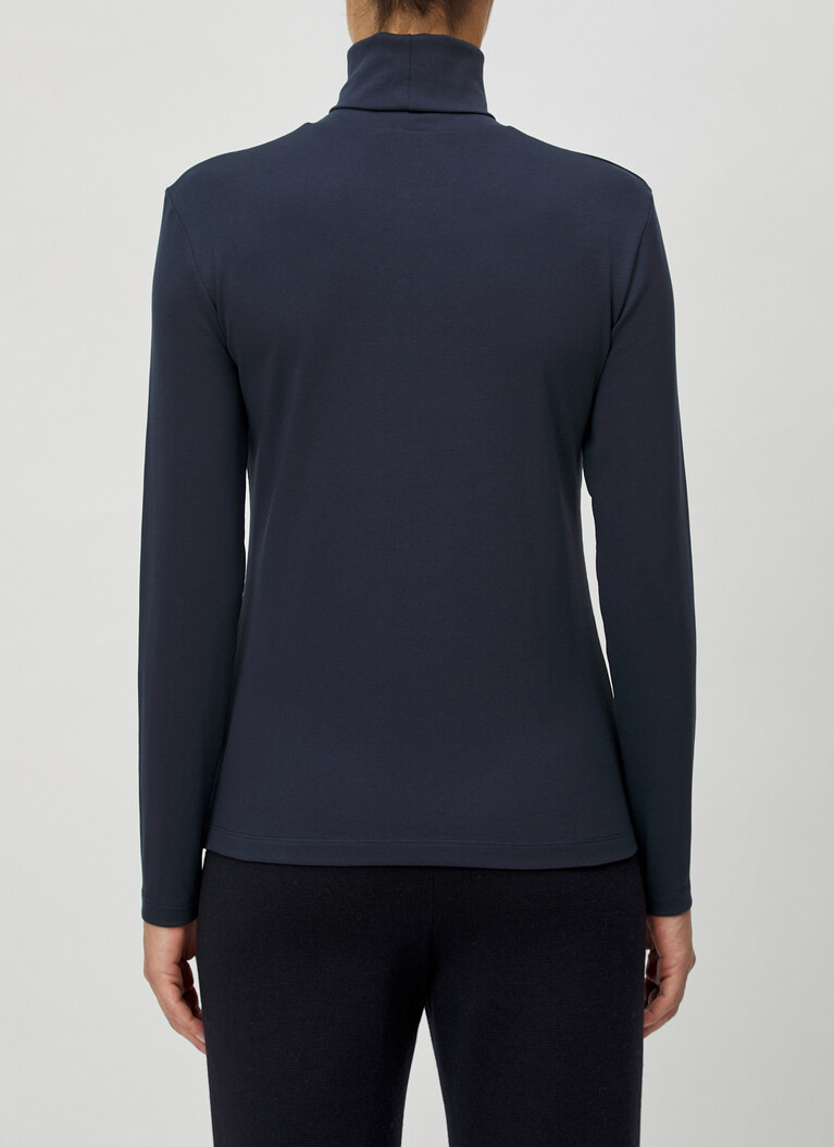 Bluse 1/1 Arm, Navy Rückansicht