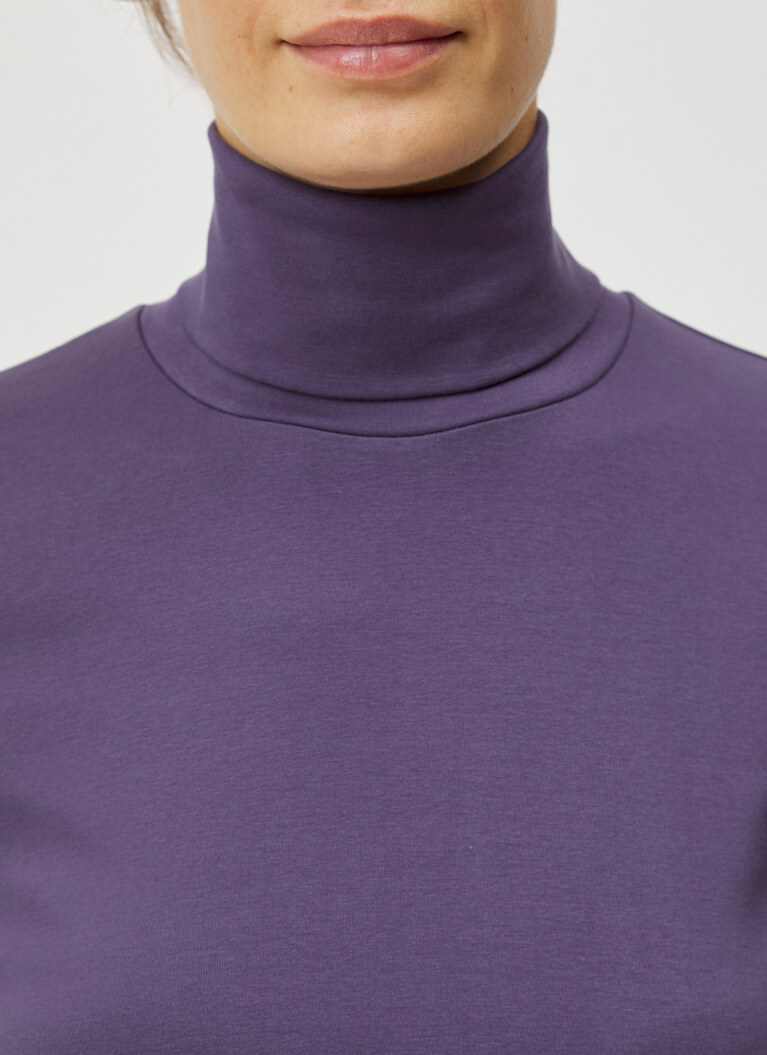 Bluse 1/1 Arm, Aubergine Detailansicht 1